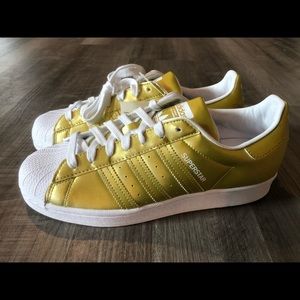 Adidas Originals Superstar Metallic Gold Sneakers